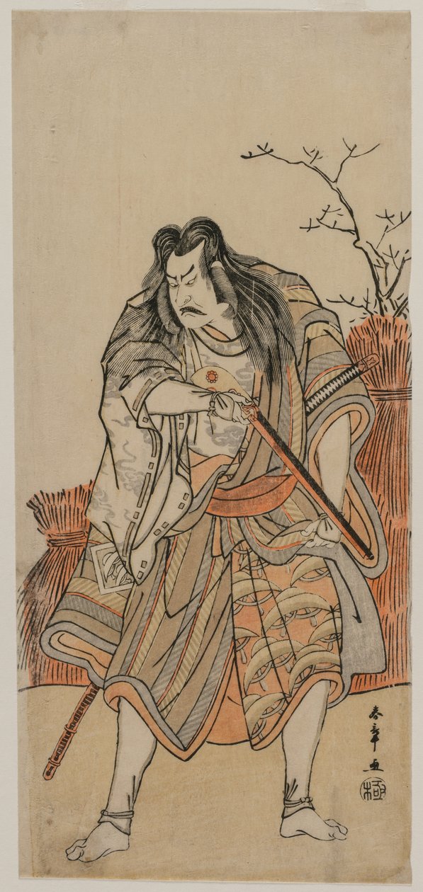Nakajima Kanzaemon Tüfekli Avcı Kılığında Bir Lord Olarak, c. 1780'lerin başı. by Katsukawa Shunsho