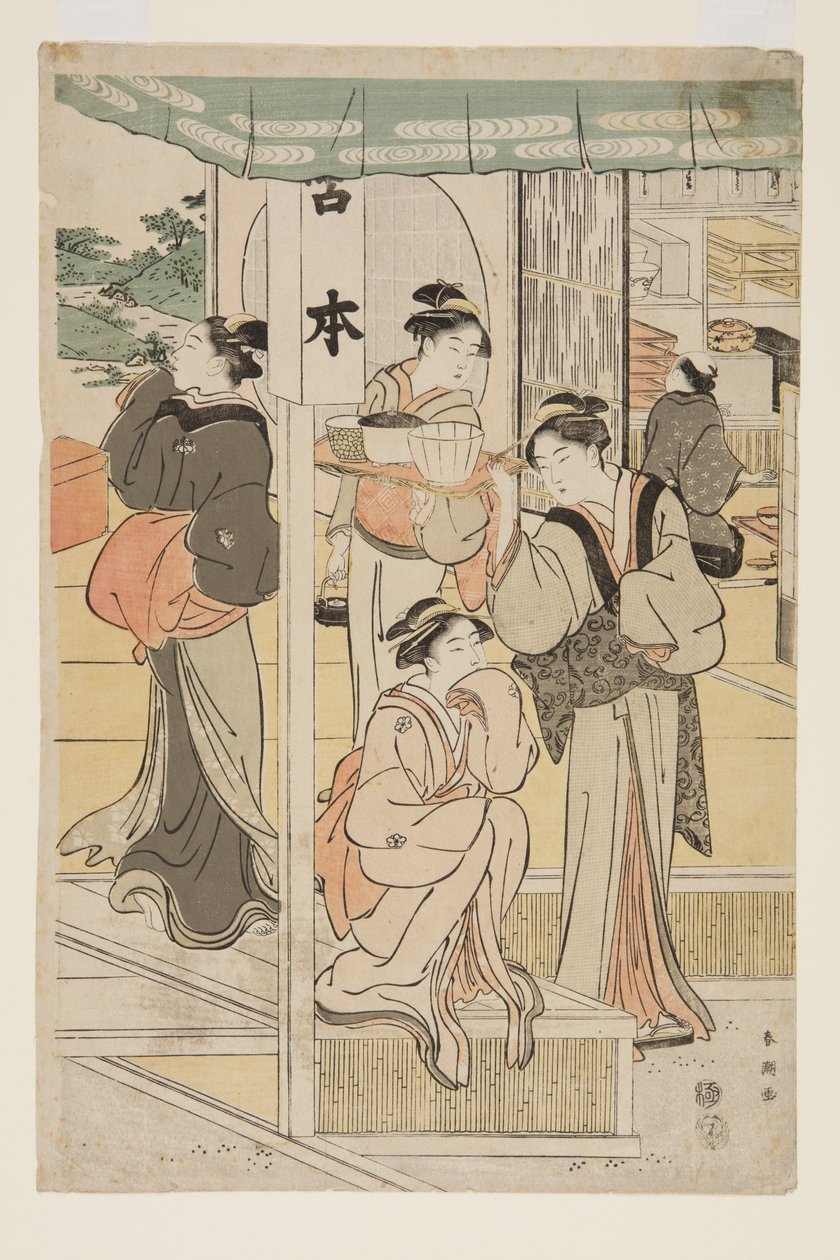 Parti Hazırlıkları (renkli tahta baskı) by Katsukawa Shunsho