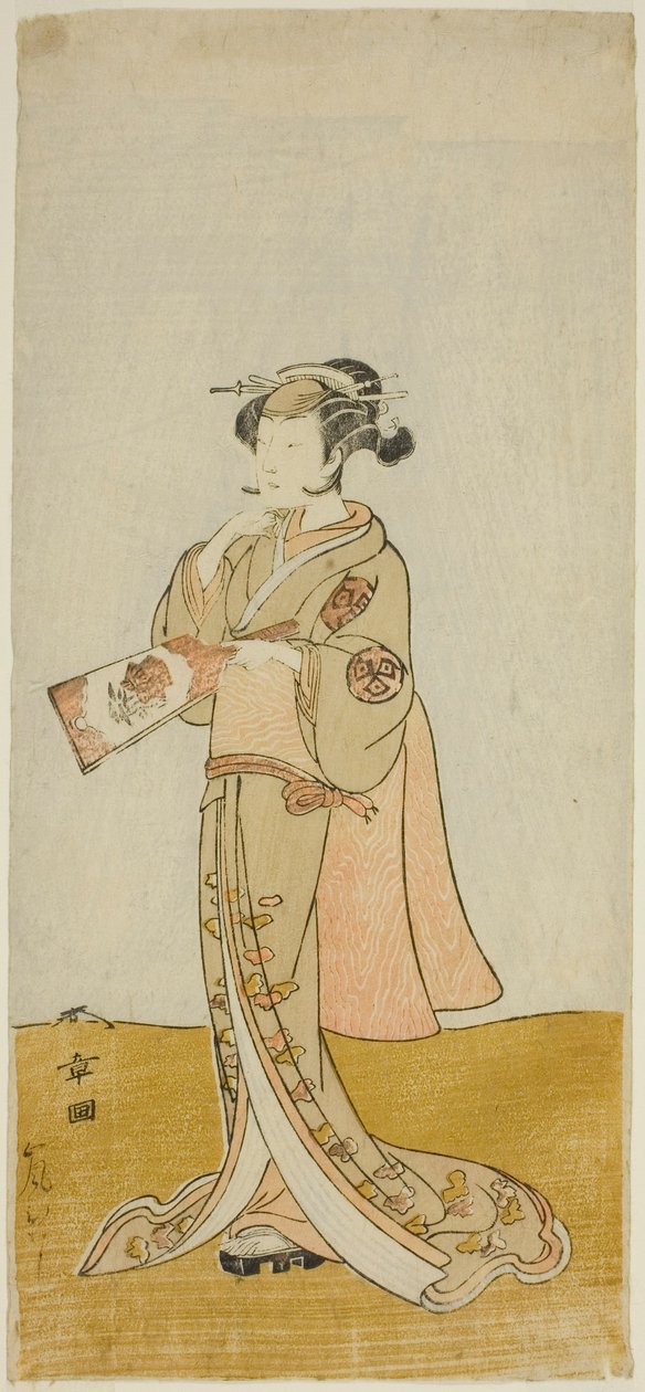 Tanımlanamayan Bir Kadın Rolündeki Aktör Arashi Hinaji by Katsukawa Shunsho