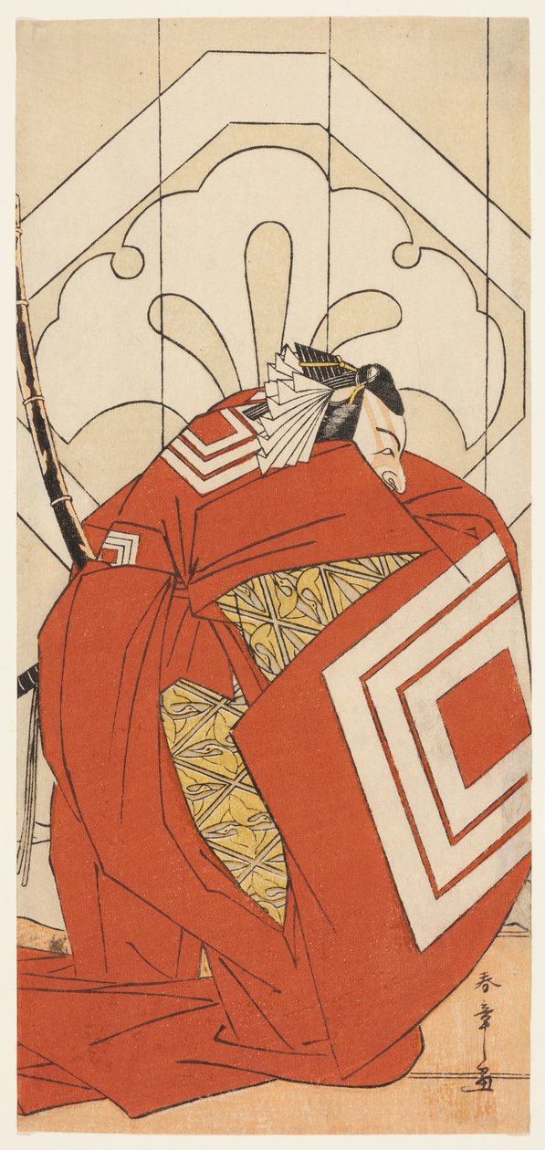 Aktör Ichikawa Danjuro V "Shibaraku" Rolünde, Muhtemelen Kato Hyoeisa Shigemitsu Olarak, On Birinci Yılda Nakamura Tiyatrosu
