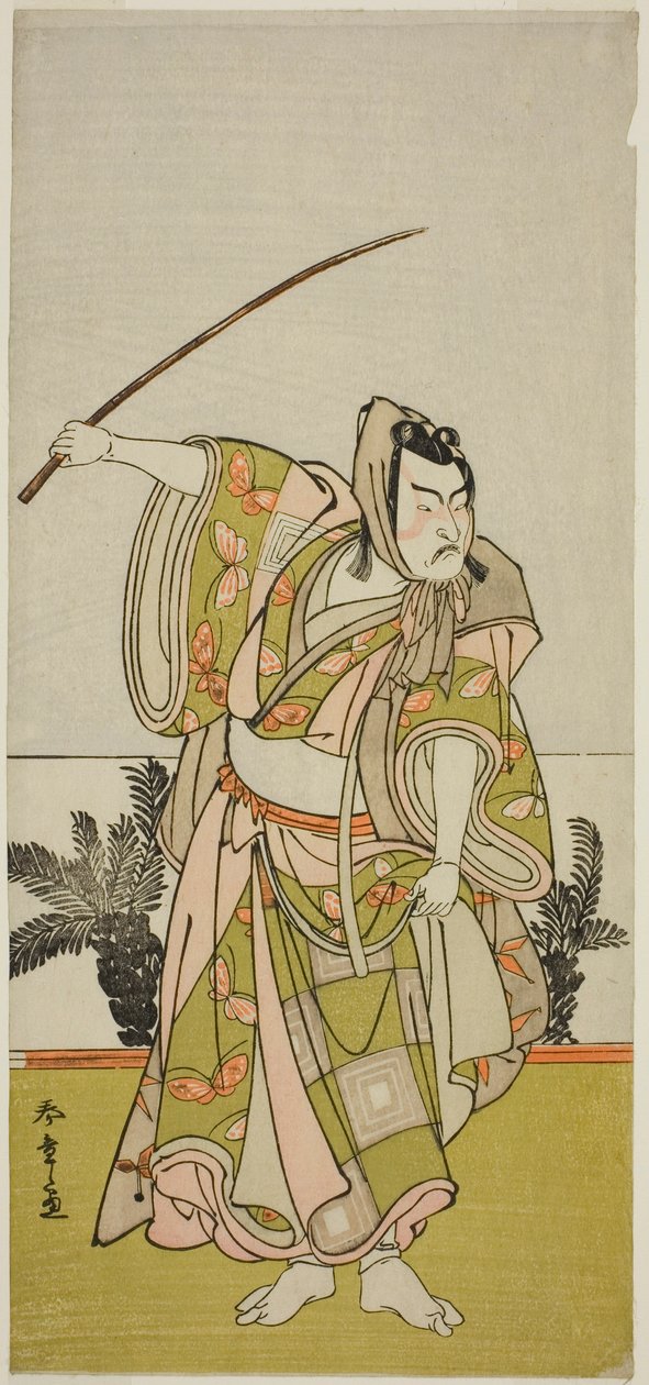 Tee c ve r Ichikawa Danzo Medical V ata olarak Ji-shu üyesi Ji-shu Inkstone Aoyagi Soga, Performe d Atte Nakamura Tee r üyesi Tefirst Gate th, 1777 by Katsukawa Shunsho