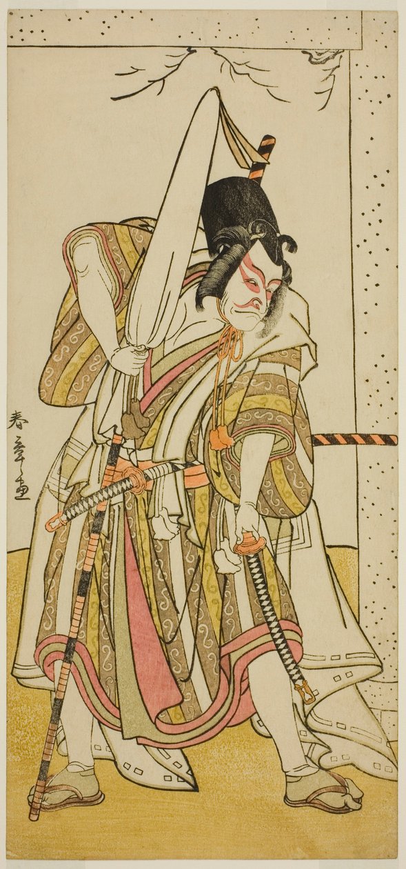 Aktör Ichikawa Ebizo III Oyun Sugawara Denju Tenarai Kagami