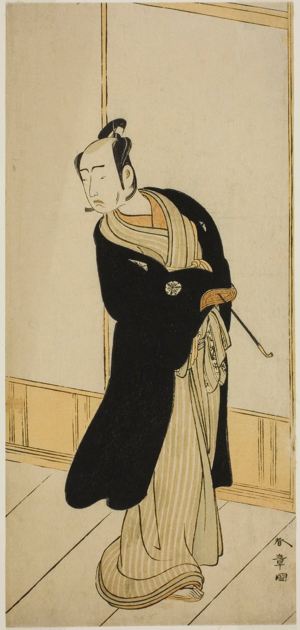 Tee c ve r Matsumoto pudra beyazı doktor V her ses olarak o asistan (?) Üye Tee Pay Formasyonlu şehir (?), Performed Atte Morita Teer (?) inci kapıdaki insanlar, 1775 (?) by Katsukawa Shunsho