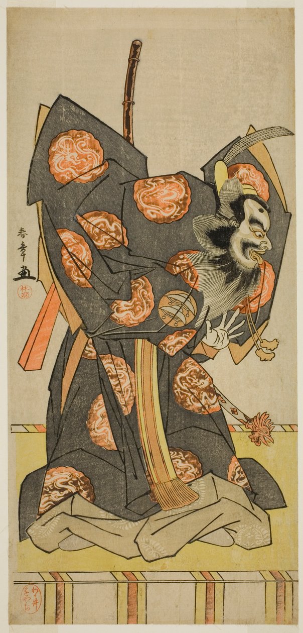 Tee c ve r Nakashima Mihoemon Good s Aşkına zayıf dükkan memuru Te Pay Shomon Makul olmayan ilk kar, Nakamura t r üyesi on ikinci kapıda başına, 1777 by Katsukawa Shunsho