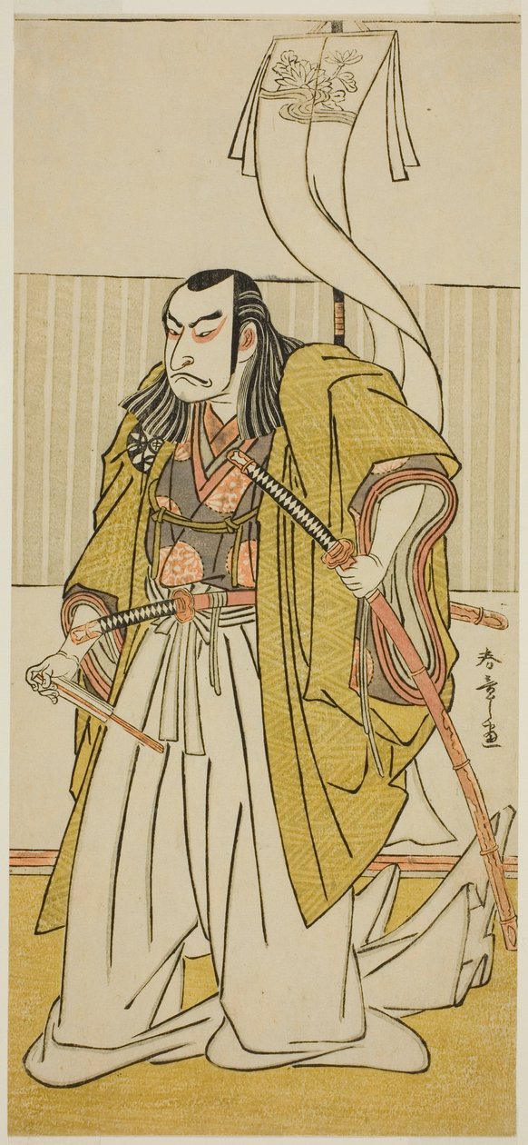 Aktör Nakamura Nakazo I Kusunoki Masayuki olarak Uji no Joetsu kılığında, Play Go Taiheiki Shirishi-banashi
