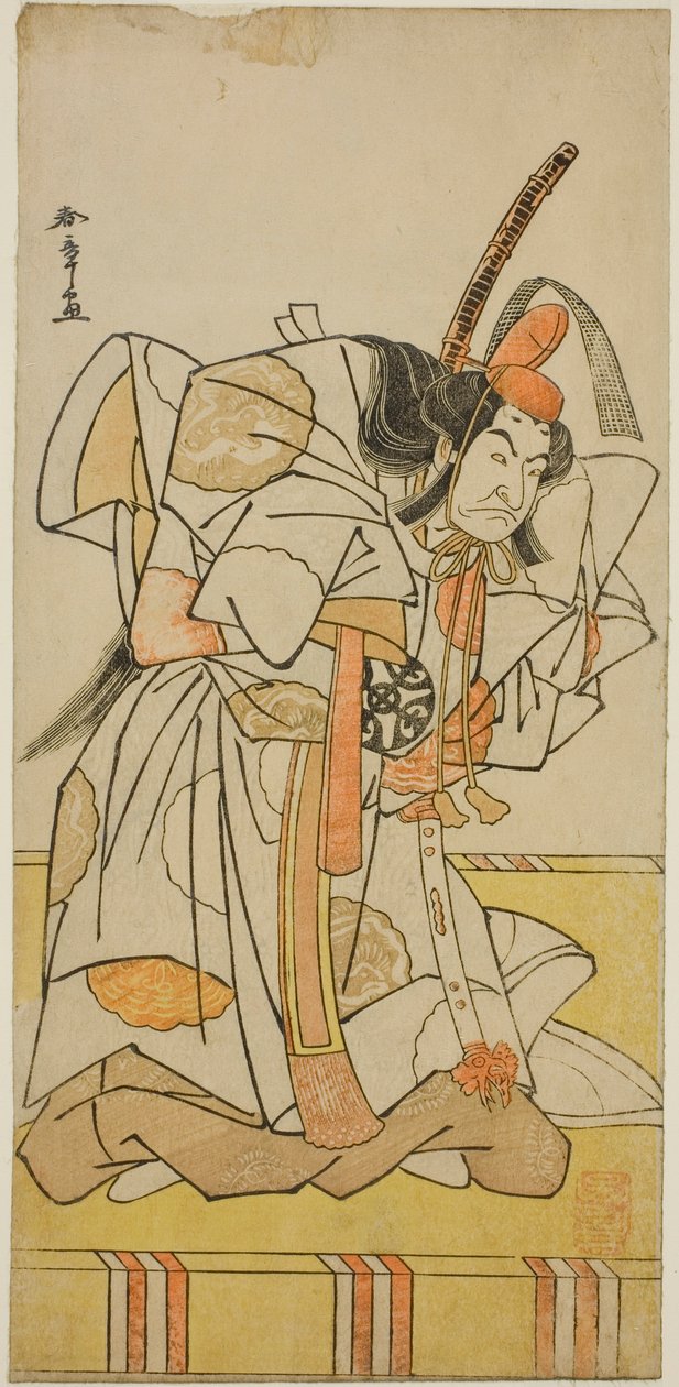 Aktör Nakamura Nakazo I, Play Date Nishiki Tsui no Yumitori'de Prens Takahiro rolünde, Morita Tiyatrosu'nda On Birinci Ayda Gösterilen, 1778 by Katsukawa Shunsho