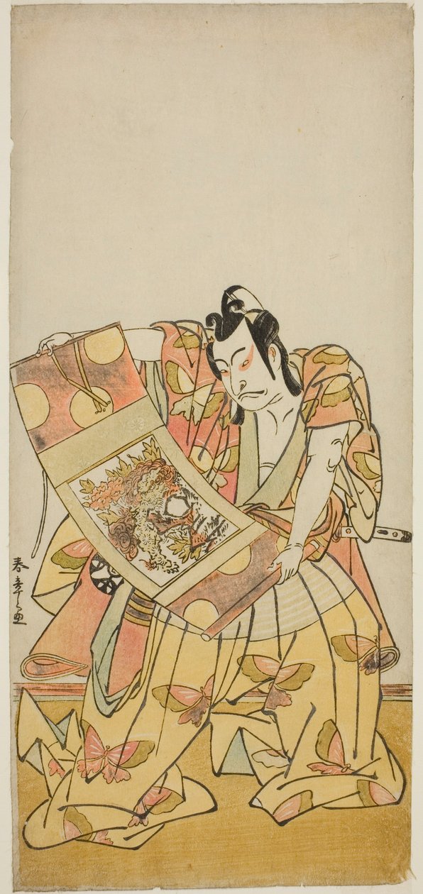 Aktör Nakamura Nakazo I, Kazoe Uta Ta Ue Soga Oyununda Soga no Goro Tokimune rolünde, Nakamura Tiyatrosu
