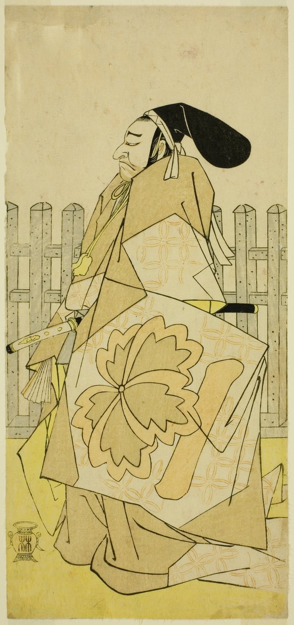 Aktör Nakayama Kojuro VI Kanadehon Chushingura Oyununda Ko no Moronao rolünde, Nakamura Tiyatrosu'nda Beşinci Ayda Gösterilen, 1786 by Katsukawa Shunsho