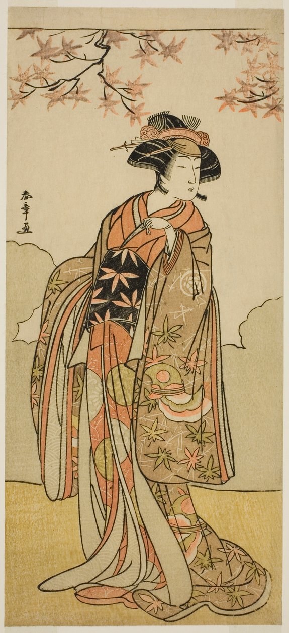 Aktör Osagawa Tsuneyo II Oyun Tarihinde Onoe no Mae rolünde Nishiki Tsui no Yumitori, On Birinci Ayda Morita Tiyatrosunda Gösterilen, 1778 by Katsukawa Shunsho