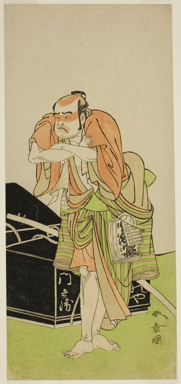 Aktör Otani Tomoemon I, Oyun Oyoroi Ebido Shinozuka'da Kawatabiya Mombei rolünde, Nakamura Tiyatrosu'nda On Birinci Ayda Gösterilen, 1772 by Katsukawa Shunsho