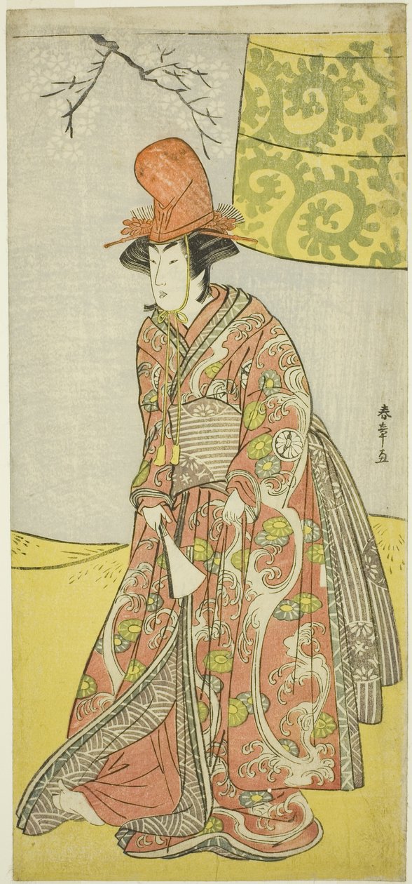 Aktör Segawa Kikunojo III (?) Veya Segawa Otome (?) Musume Dojo-ji'de Shirabyoshi Dansçısı Olarak, Play Edo no Hana Mimasu Soga (?) Veya Buke no Hana Musume no Adauchi (?), Nakamura'da Gösteri Dördüncü Ayda Tiyatro (?), 1783 (?) by Katsukawa Shunsho