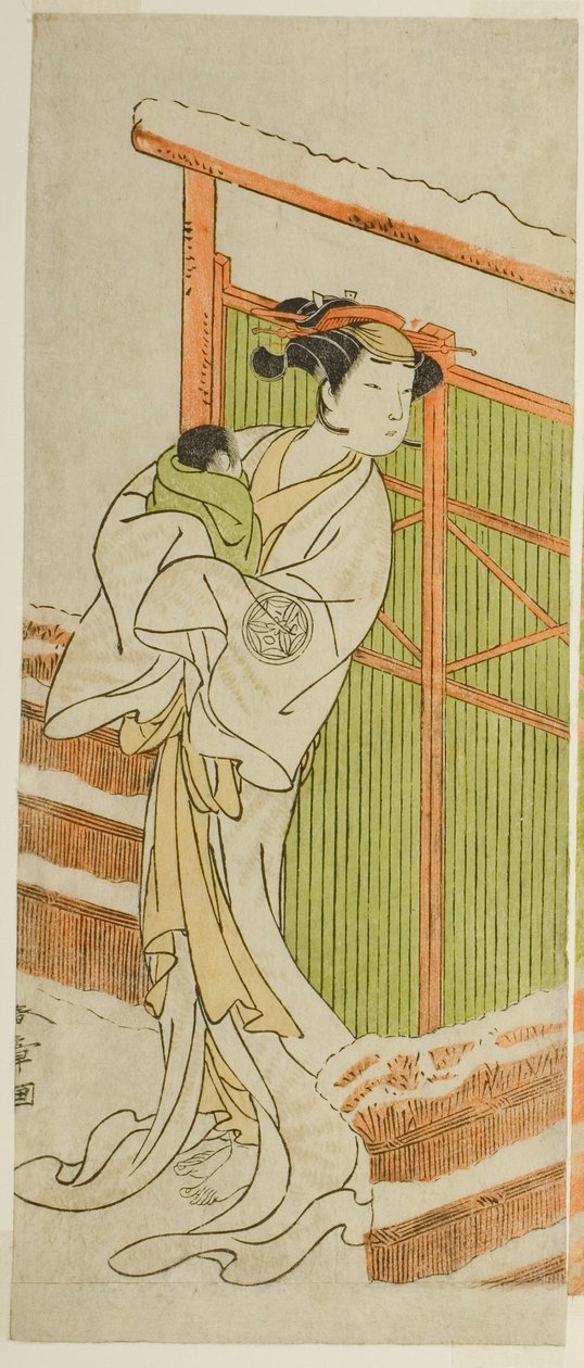 Tee c ve r Yamashita Kinsaku Ayrıca tuz üyesi olarak iyi Tee Py Izu Goyomi Oyunun Yeni Yıl Günü, performans Morita Tee r üyesi Tee Venth Gate th, 1772 by Katsukawa Shunsho