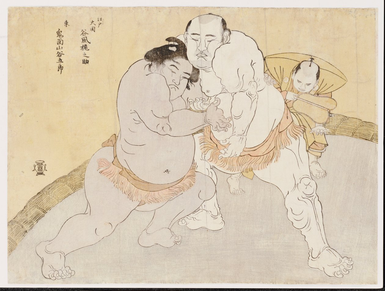 Tema tch Betoe Yen Tanifu Kajinosuke Önerisi d Onimenyama Tani Koro (Bu DB ck p Hayashi t) by Katsukawa Shunsho