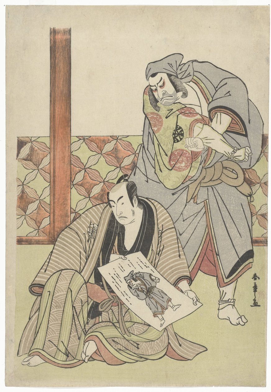 iki oyuncu by Katsukawa Shunsho