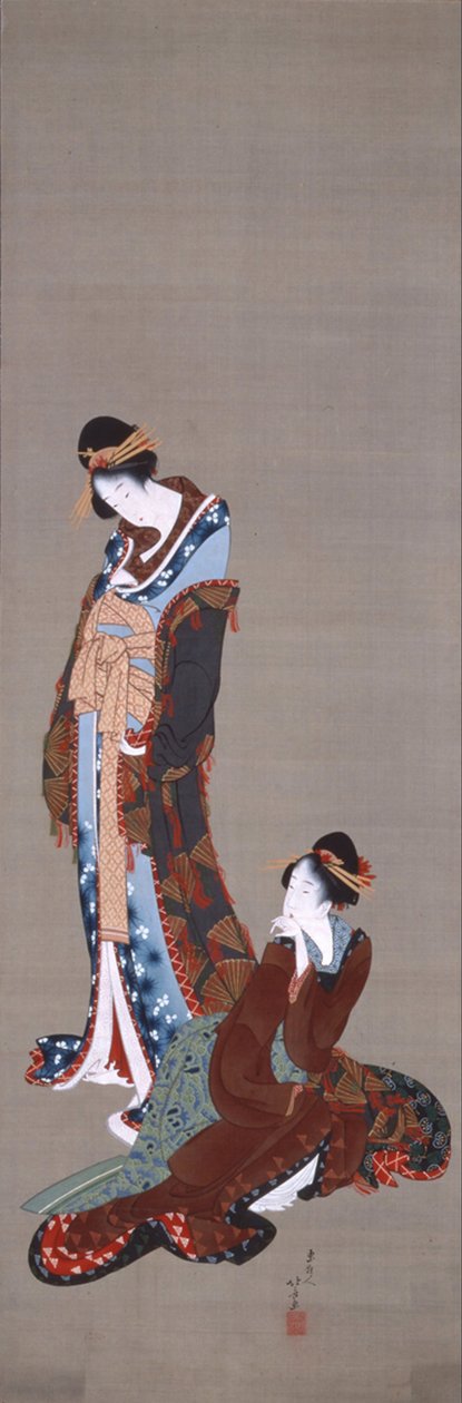 İKİ GÜZEL by Katsushika Hokusai