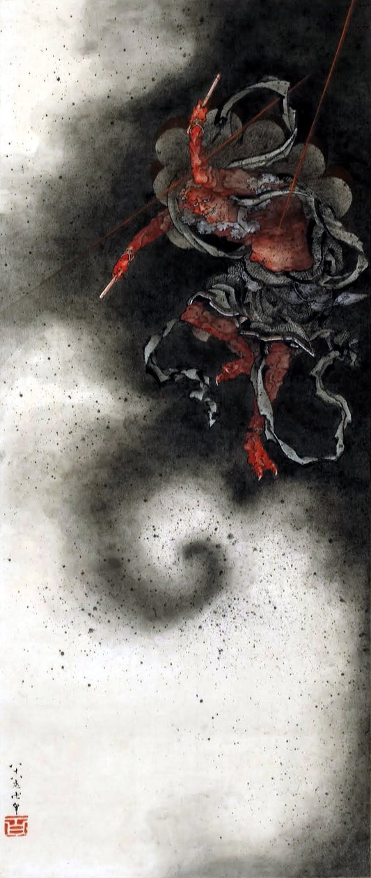 Yıldırım Tanrısı by Katsushika Hokusai