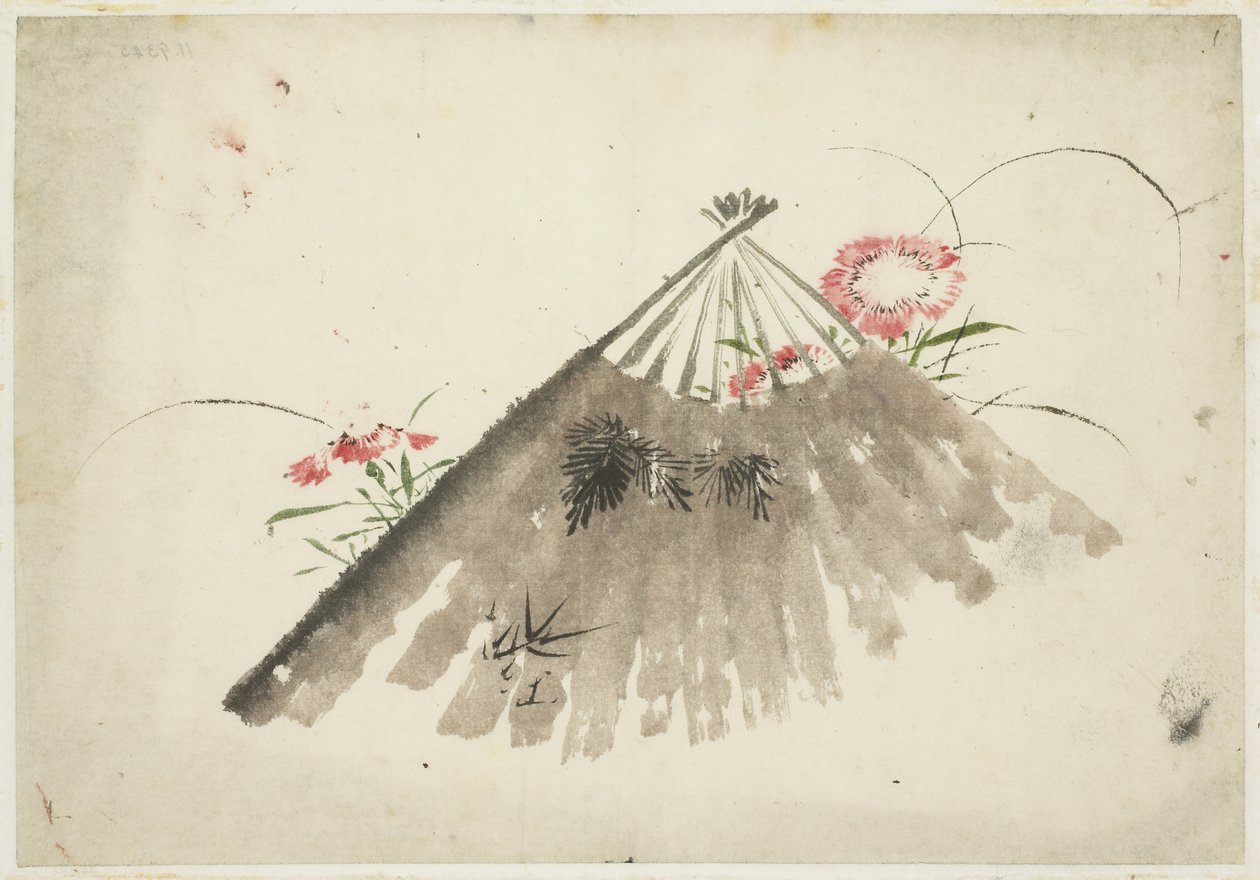 Pembeler Arasında Atılan Hayran by Katsushika (school of) Hokusai