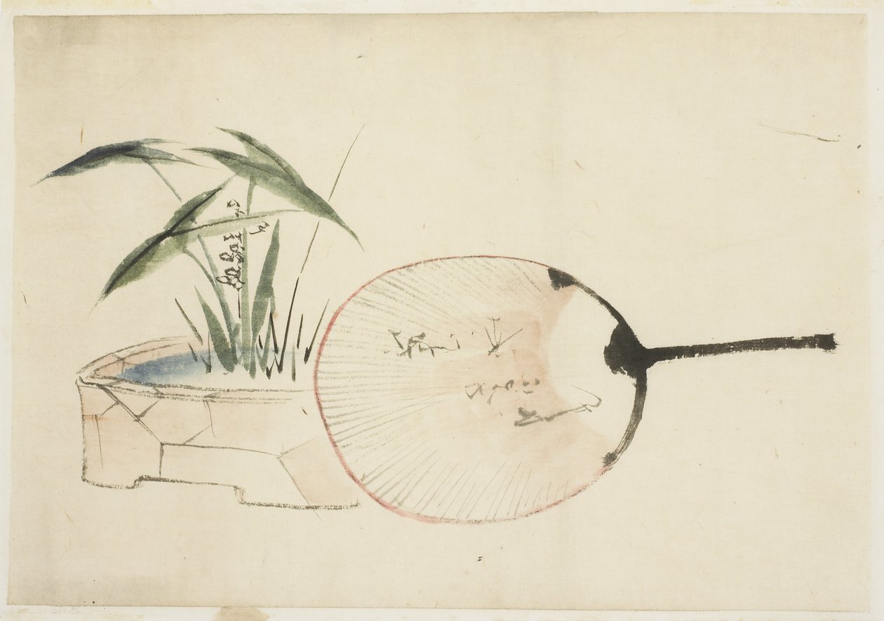 Fan ve Tesis Düzenlemesi by Katsushika (school of) Hokusai