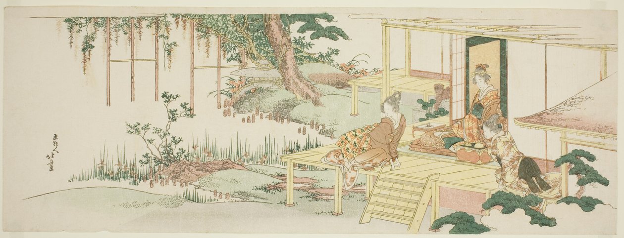hayran wisteria by Katsushika Hokusai