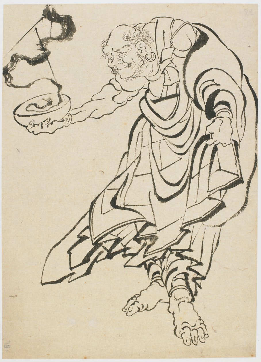 Budist figür, 18. yüzyılın sonu ve 19. yüzyılın başı. by Katsushika Hokusai