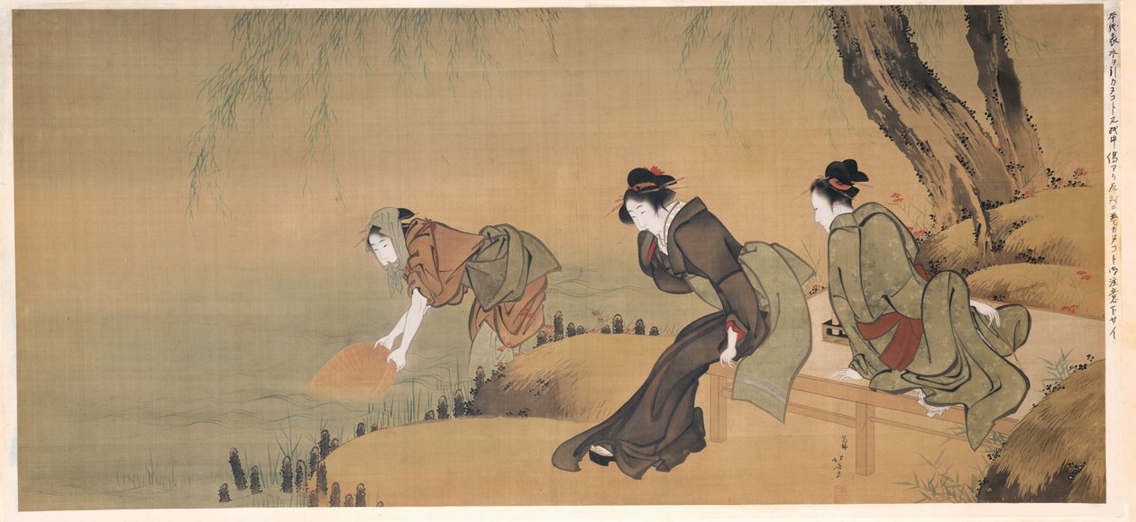 Bir Yaz Akşamında Serinlemek by Katsushika Hokusai