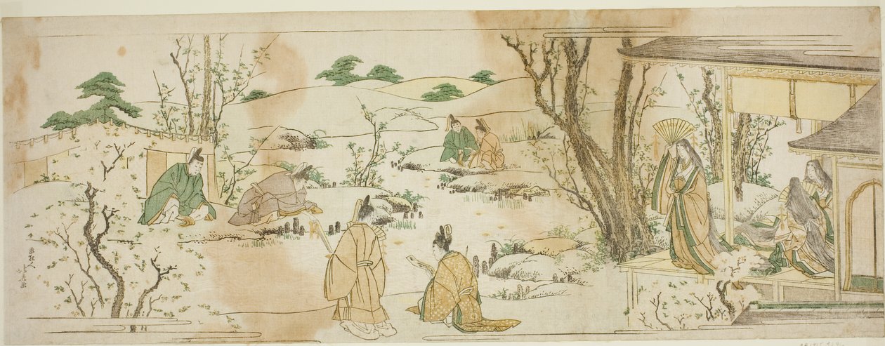 Lanting Gathering'de modellenen saray etkinliği by Katsushika Hokusai