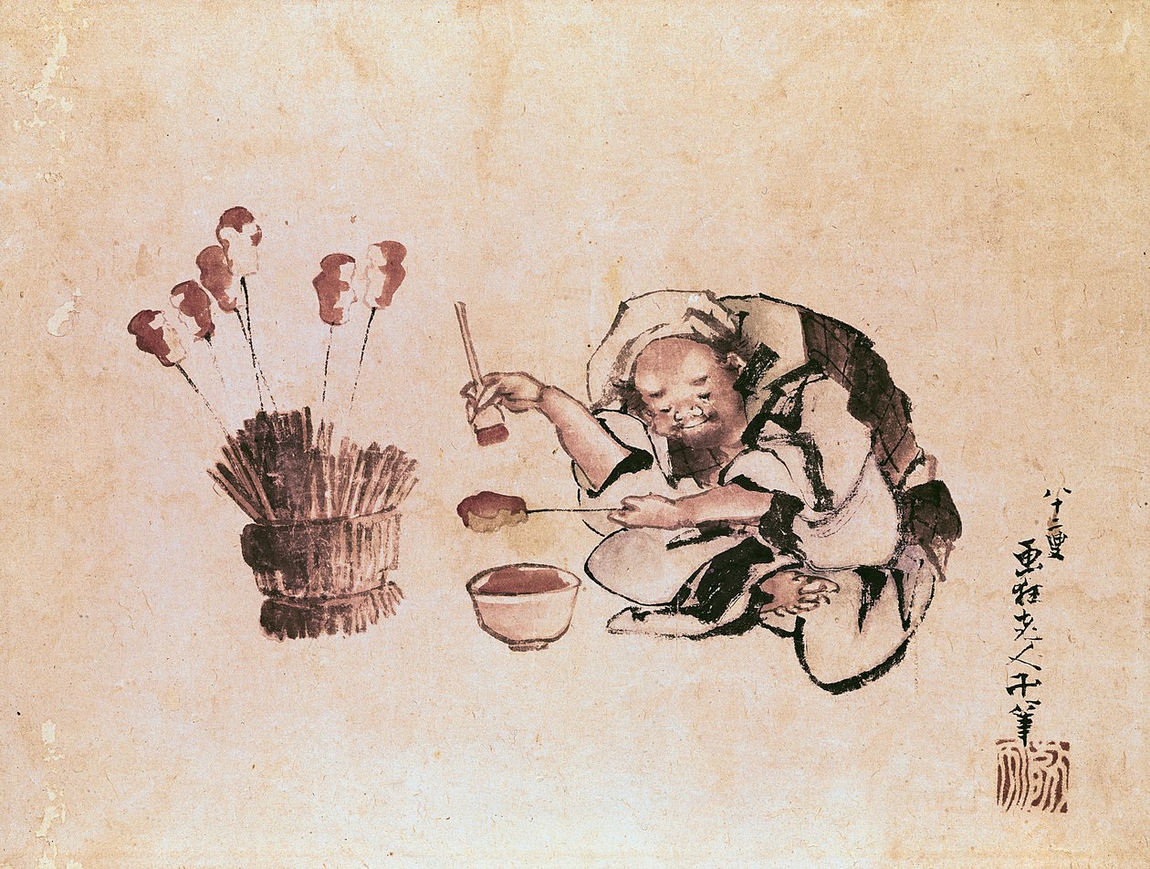 Usta boyama oyuncakları (kağıt üzerine kalem ve mürekkep ve wc) by Katsushika Hokusai