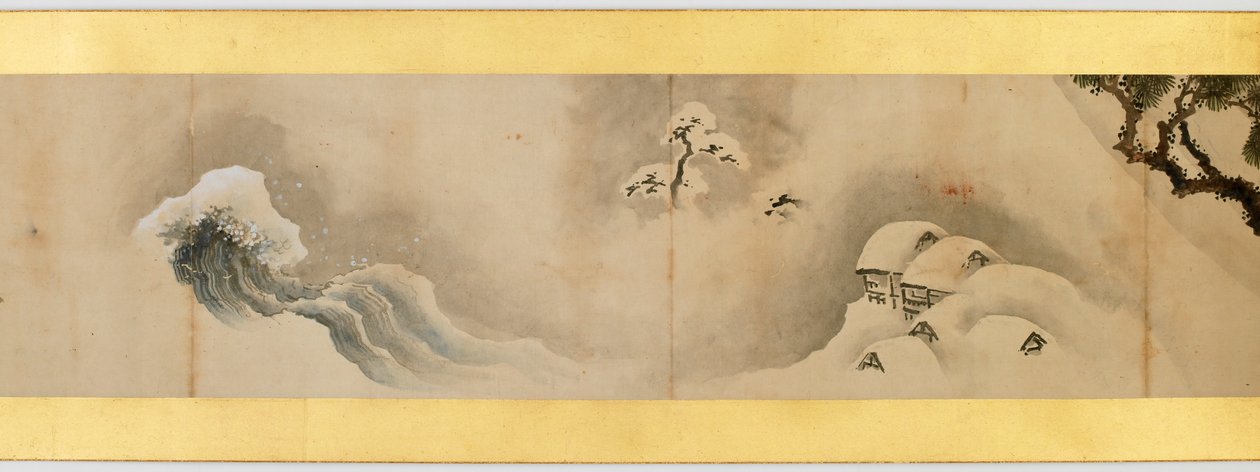 Çeşitli Resimlerle Elle Kaydırma Detayı, Edo Dönemi, kağıt üzerinde 1839 mürekkep ve renk by Katsushika Hokusai