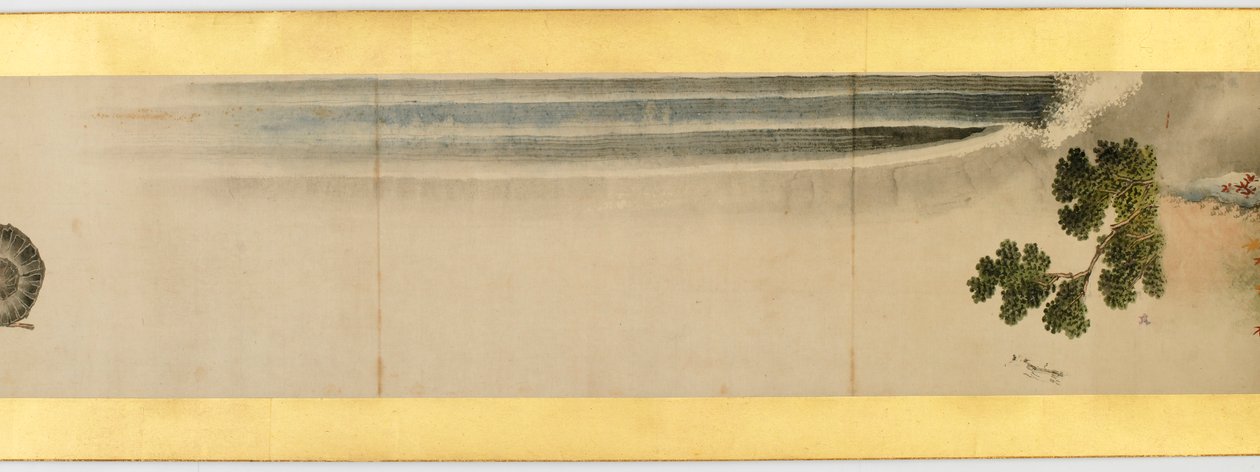 Çeşitli Görüntülerle Elle Kaydırma Detayı, Edo Dönemi, kağıt üzerinde 1839 mürekkep ve renk by Katsushika Hokusai