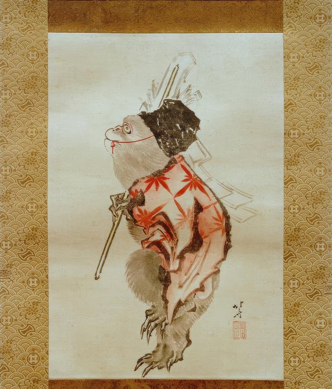 eğitimli maymun by Katsushika Hokusai