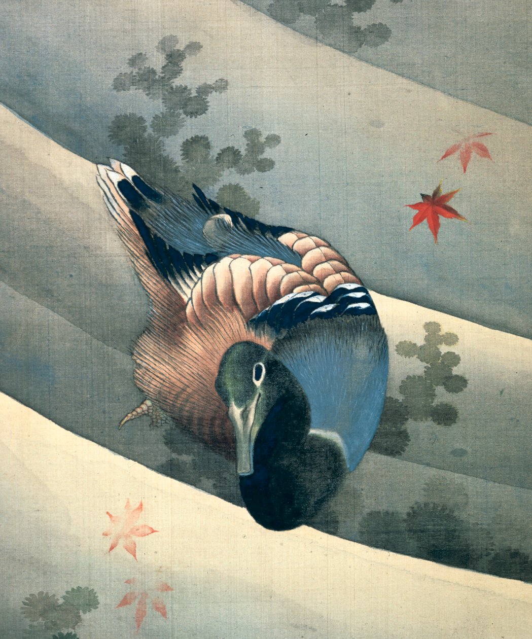Suda Yüzen Ördek, 1847 by Katsushika Hokusai