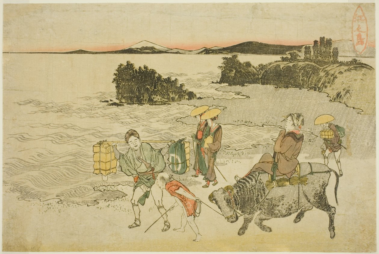 Enoşima by Katsushika Hokusai