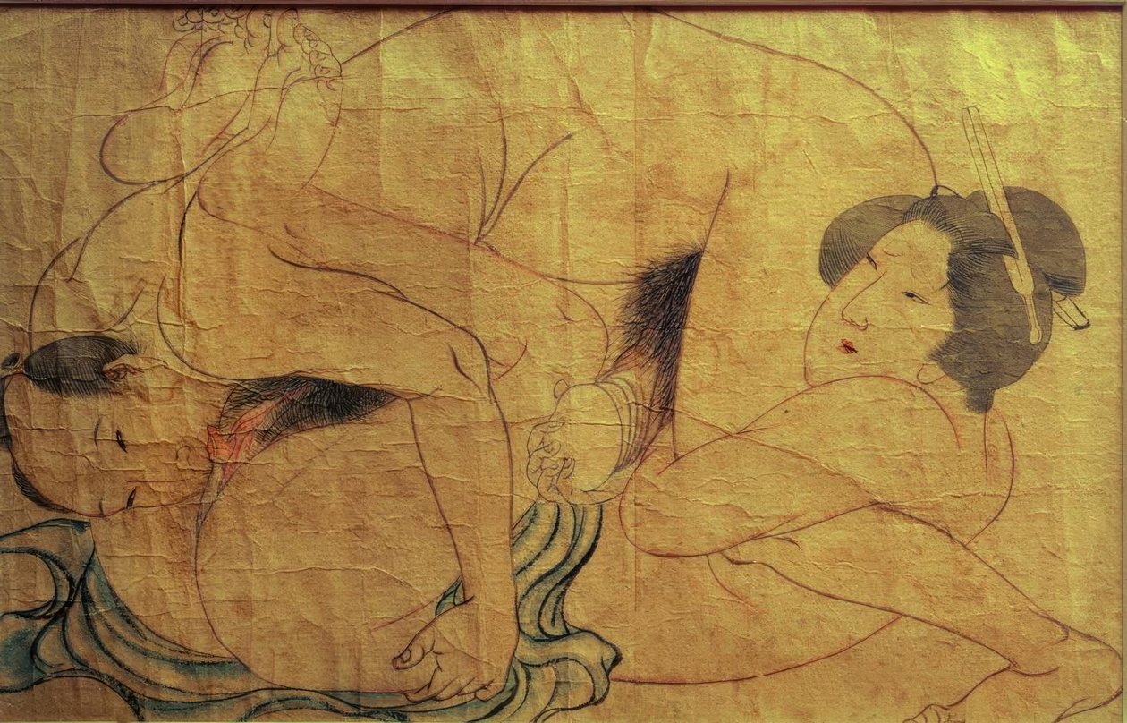 erotik sahne by Katsushika Hokusai