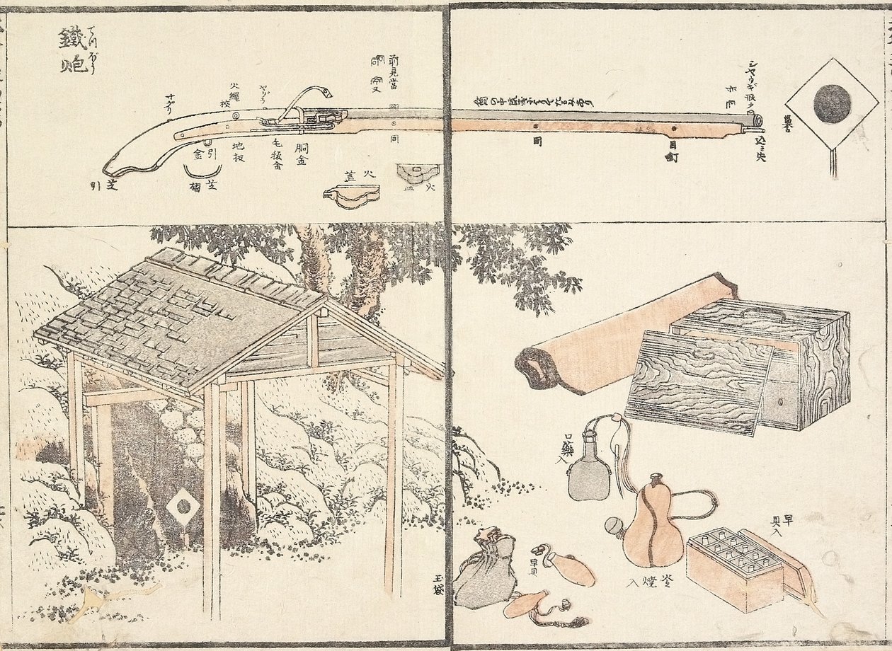 Ateş kilidi, 1817 by Katsushika Hokusai