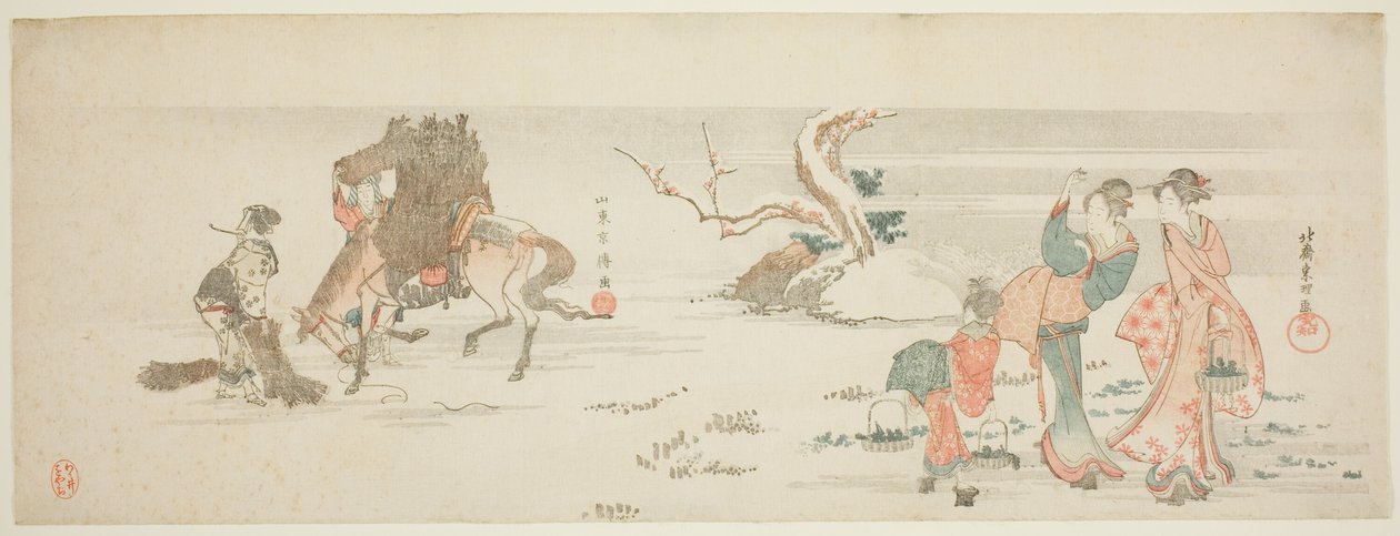 ot toplama by Katsushika Hokusai