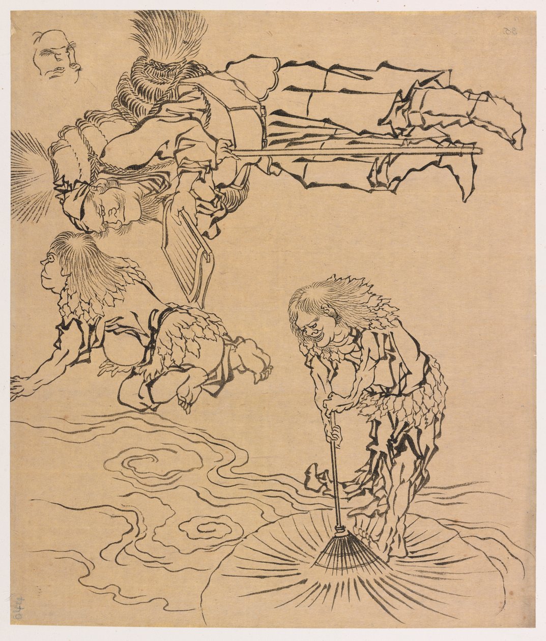 Efsanevi varlıklar, 18. yüzyılın sonu ve 19. yüzyılın başı. by Katsushika Hokusai