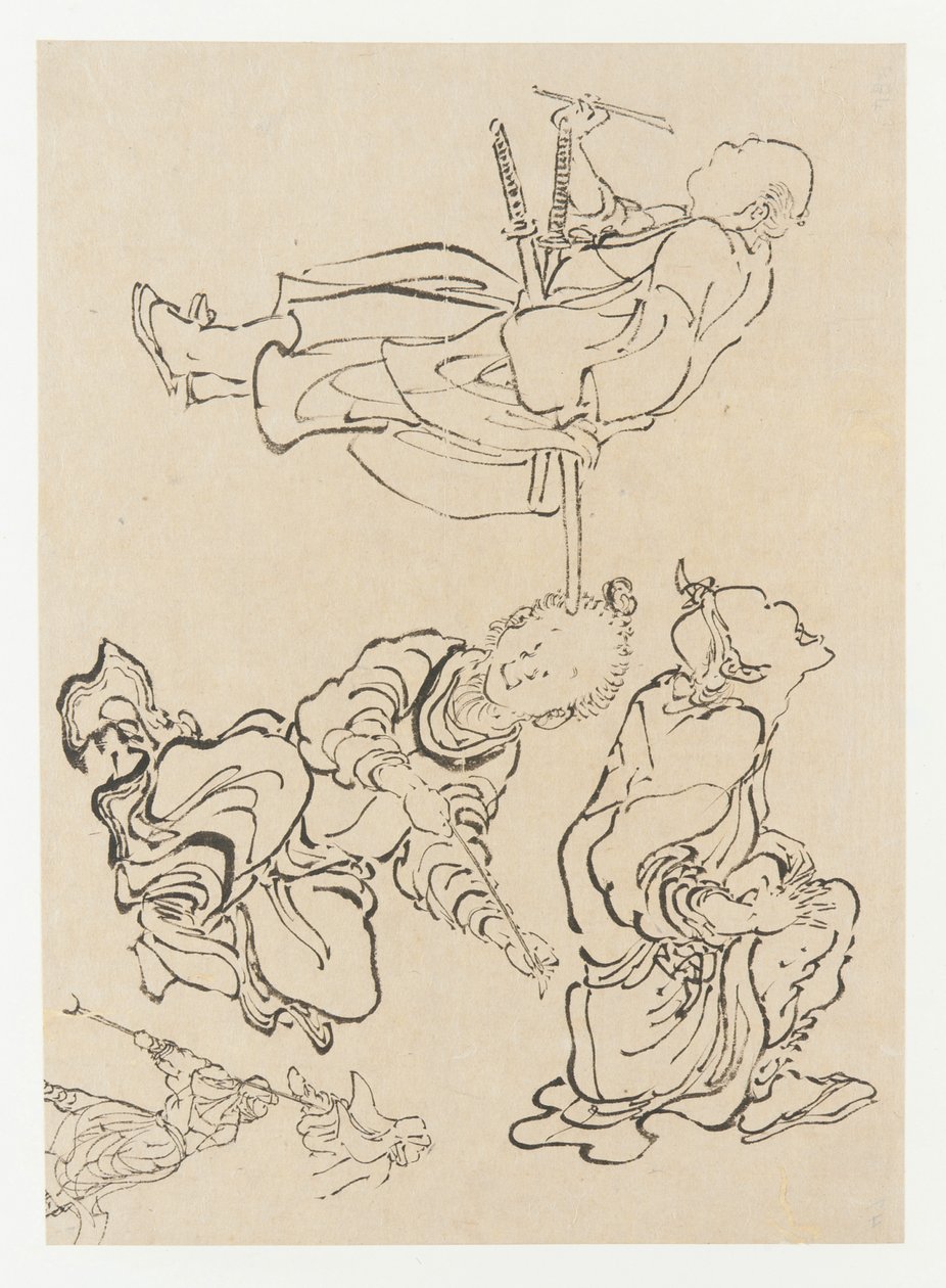 Çeşitli figürler, 18. yüzyılın sonları ve 19. yüzyılın başlarında. by Katsushika Hokusai