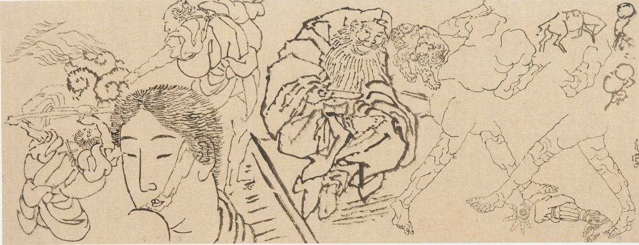 Çeşitli çalışmalar, 18. yüzyılın sonları ve 19. yüzyılın başlarında. by Katsushika Hokusai