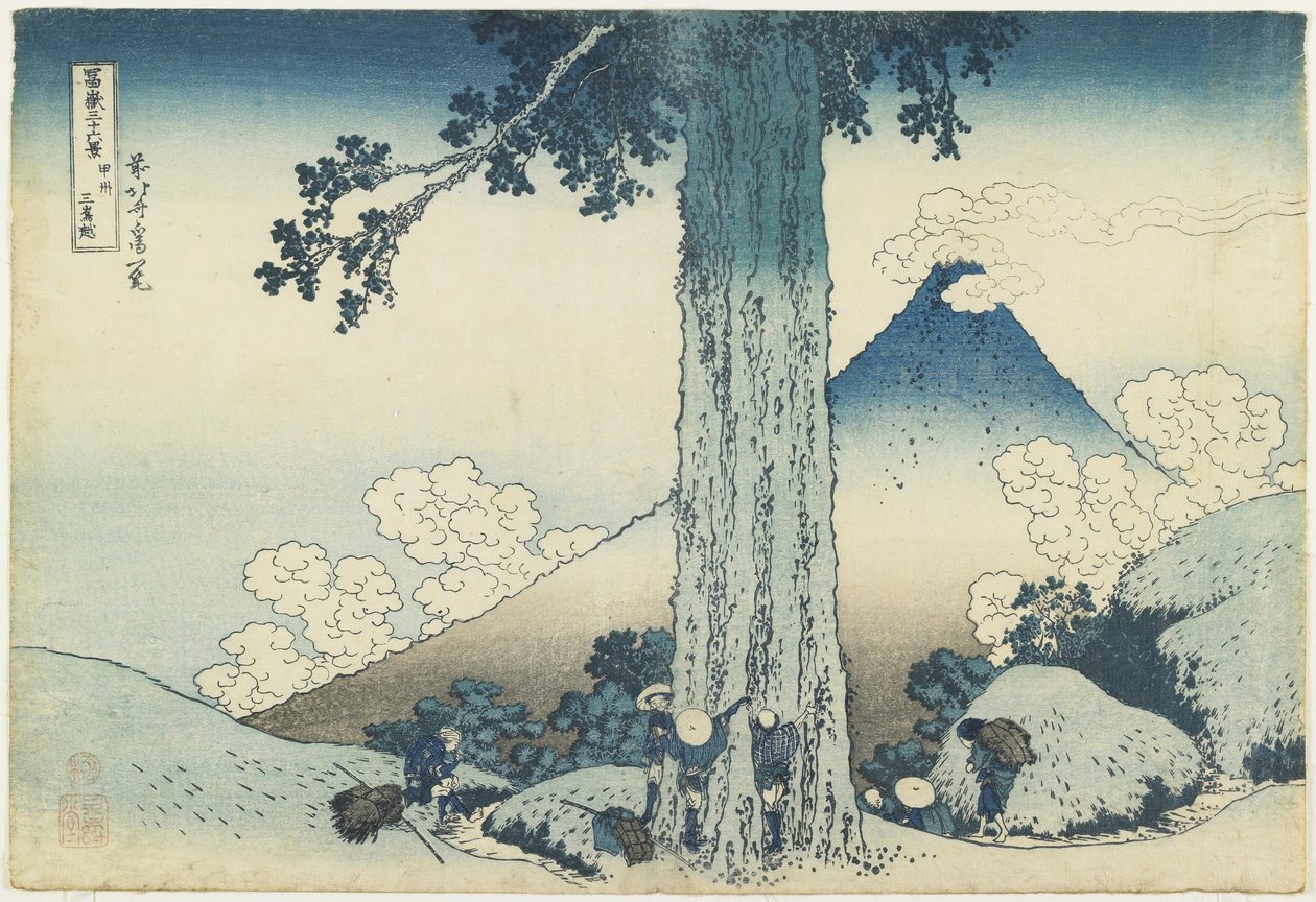 Ko_shu Eyaletindeki Mishima Geçidi, 1831-1834 by Katsushika Hokusai