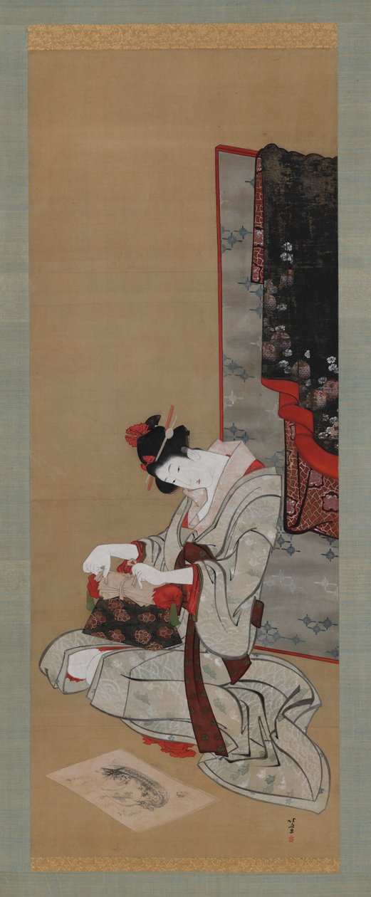 Yeni Yıl Geleneği: Yeni Yıl Uğurlu Rüyası Dileği, Edo dönemi, yakl. 1806-1811. by Katsushika Hokusai