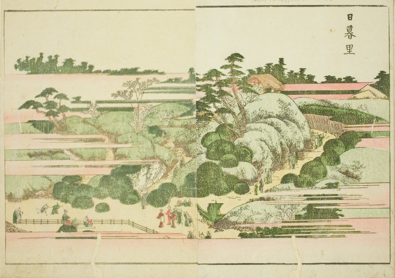 Nippori, "Doğu'nun Resimli Eğlenceleri Kitabı (Ehon Azuma asobi)" adlı resimli kitaptan by Katsushika Hokusai