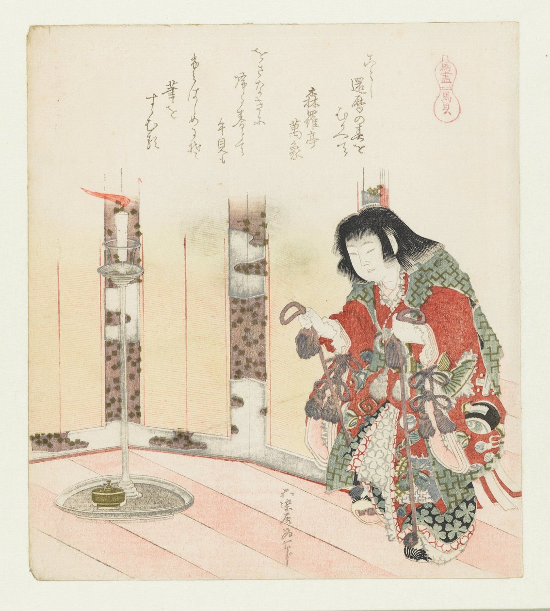 at kabuğu Umagai (nesne üzerindeki başlık) Atlı bir dizi (dizi adı) Umazukushi (nesne üzerinde seri başlığı) by Katsushika Hokusai