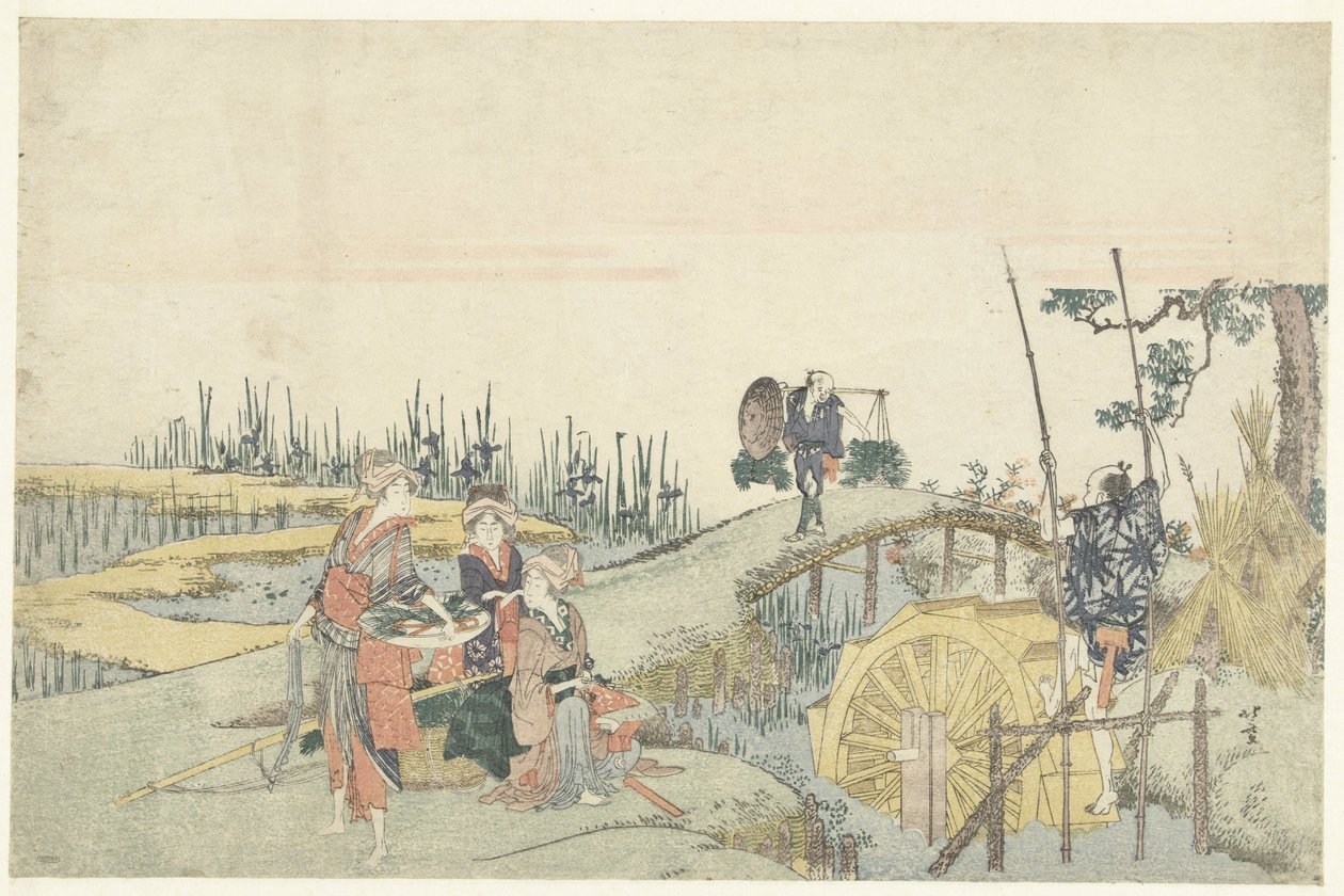 Pirinç ekimi by Katsushika Hokusai