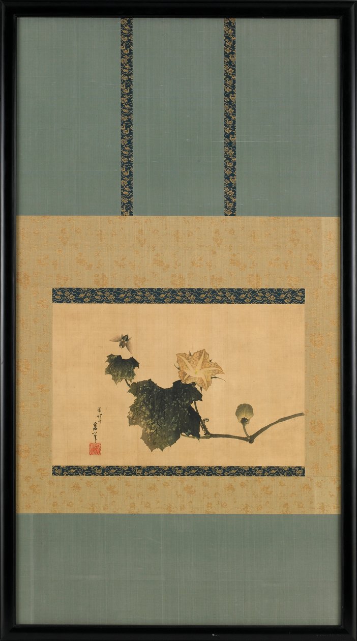 Kabak Asması ve At Sineği, ca. 1825-1833. by Katsushika Hokusai