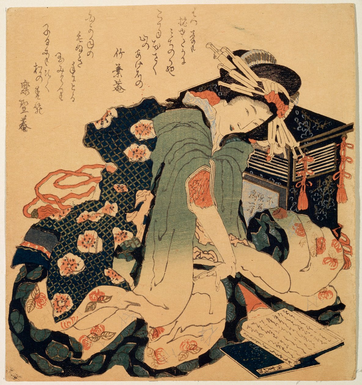 Okuma, c1822. by Katsushika Hokusai