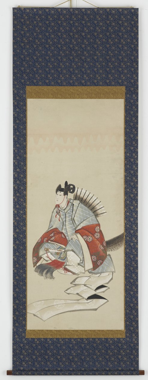 Altı Ölümsüz Şiir: Ariwara no Narihara, c.1806-08 (kağıt üzerine mürekkep ve renk) by Katsushika Hokusai