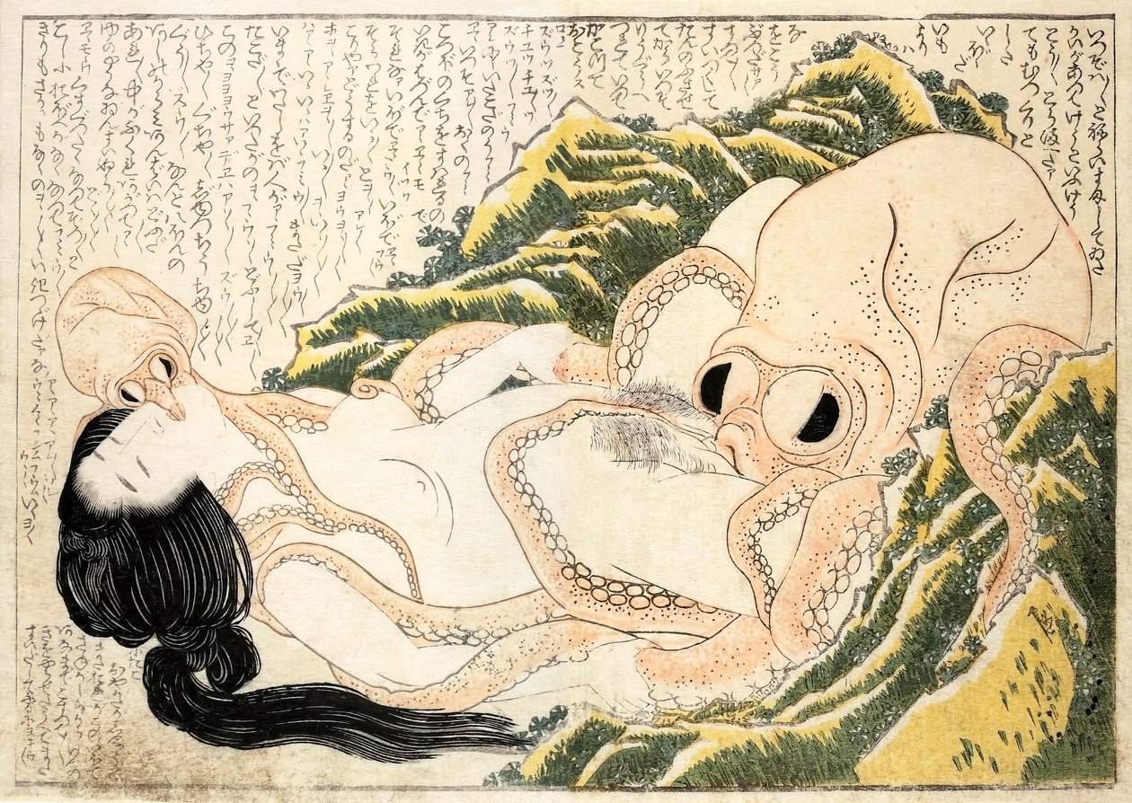 Balıkçının Karısının Rüyası by Katsushika Hokusai