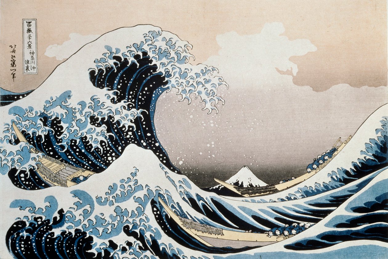 Kanagawa Sahili Açıklarındaki Büyük Dalga, c1829-c1831 by Katsushika Hokusai