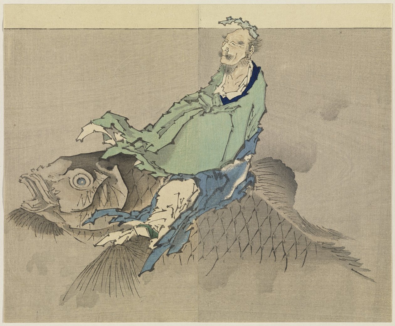 İsimsiz, 1890 (tahta baskı, kağıt üzerine mürekkep ve renkli) by Katsushika Hokusai