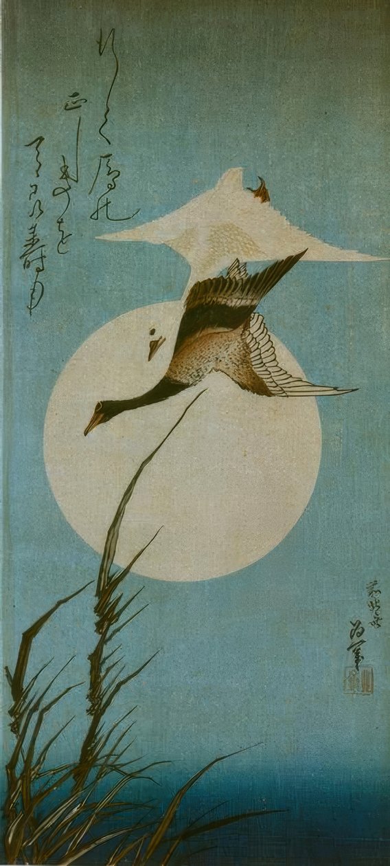 Zwei Wildgänse by Katsushika Hokusai